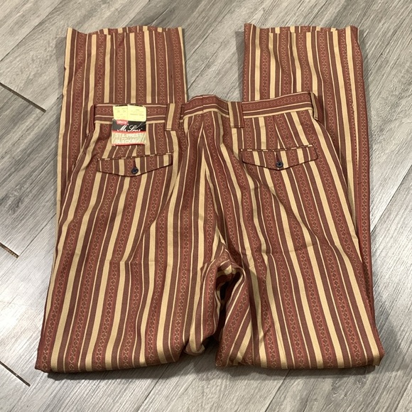 Levi’s Dead Stock NWT Permanent Press 1970’s Stripe Flare Dress Slacks Made USA - Picture 4 of 11